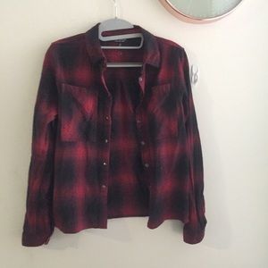 {topshop} red plaid flannel